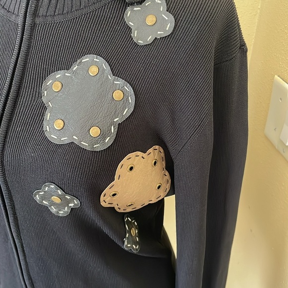 BNWOT Michelle Nicole of New York BLACK sweater zip up - Picture 2 of 5